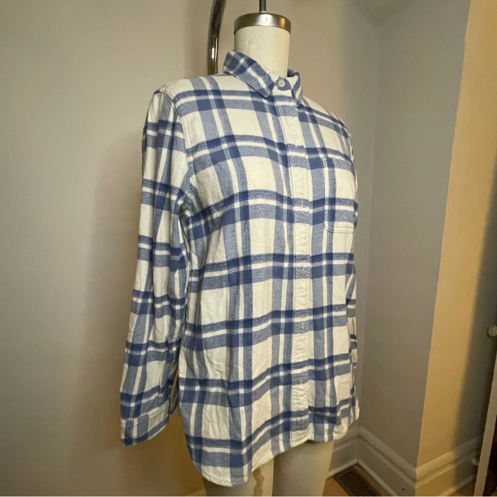 Madewell Classic Ex-Boyfriend Cotton Flannel in Akiva Plaid, women’s size medium